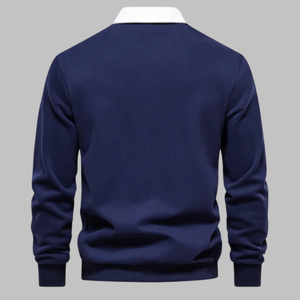 Effortless Style Polo Sweater