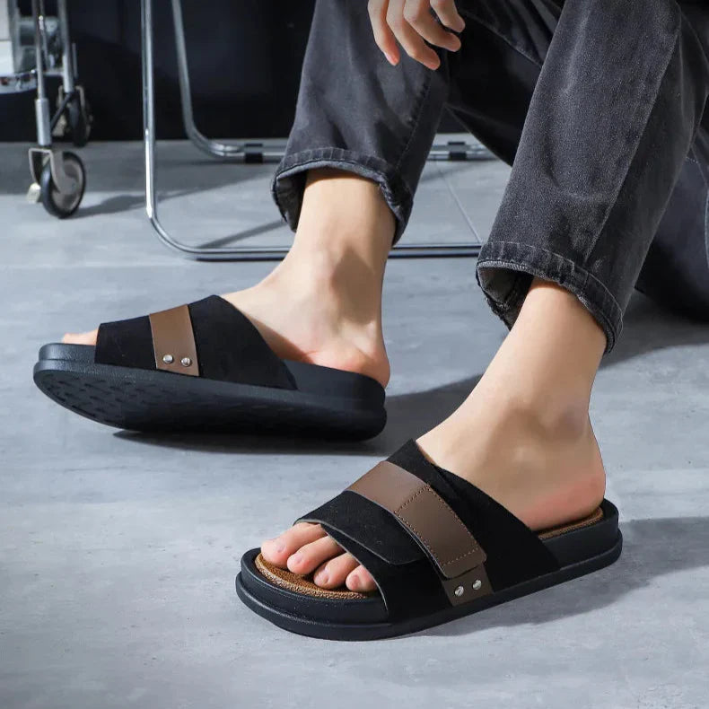 Elegant Comfort Suede-Leather Sneakers