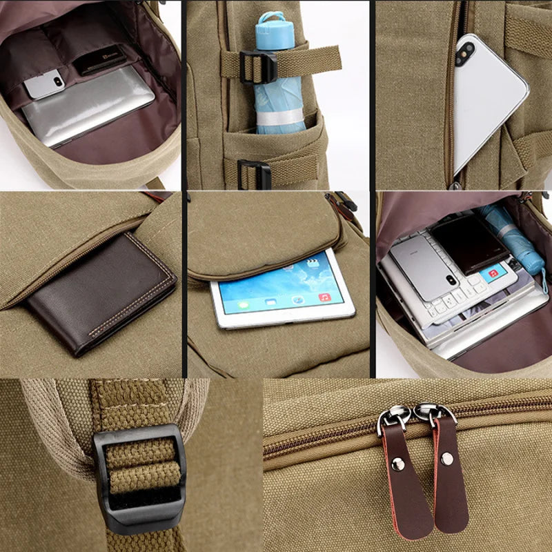 Journey-Ready Durable Canvas Backpack