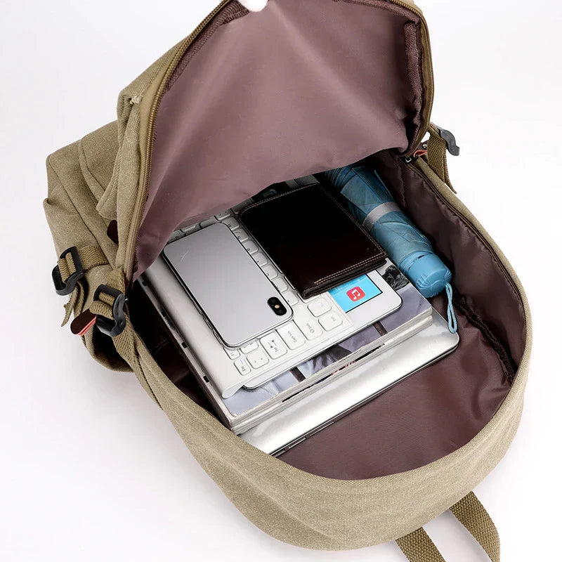 Journey-Ready Durable Canvas Backpack